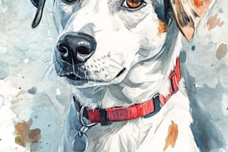 draw pet portrait, dog portrait, cat portrait