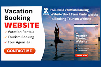 design vacation booking website rental website booking tourism website