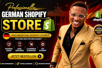 build a german shopify store, shopify dropshipping website development