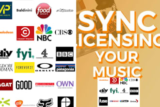 provide professional tv placement and music sync licensing support