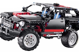 design 3d lego model, lego car, xml part list file lego mocs manual instruction