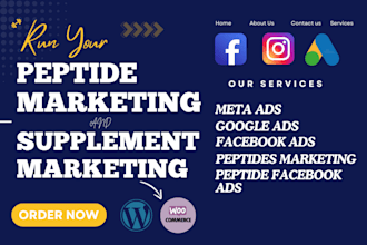 run google and meta ads for collagen peptides and anti aging supplements store
