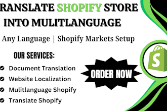 translate localize your shopify store to any languages and setup shopify markets