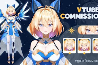 convert your live 2d to 3d vtuber vrm character model,mmd,rigging,vriod