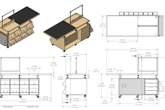 draft detailed millwork shop drawings with cutlists for cabinet makers