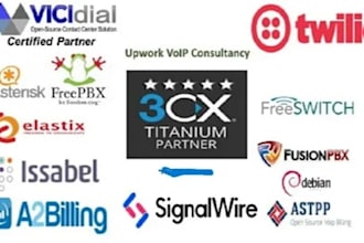 install and configure asterisk, freepbx, 3cx, vitalpbx, fusionpbx, sip trunks