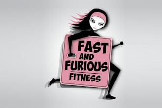 design classic furious fitness gym logo