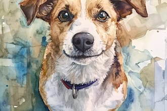 make a pet portrait, dog portrait cat portrait