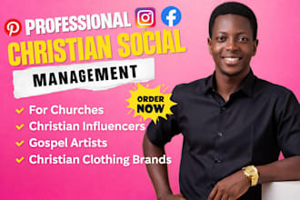 do christian social media manager, tiktok, instagram, books manager, facebook VA