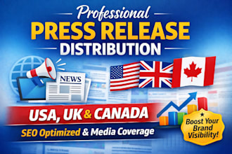 distribute press releases in USA UK canada media coverage and SEO boost