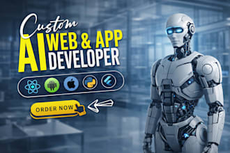 develop ai web app, ai mobile app, ai saas and custom software