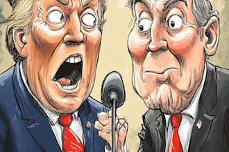 do a political cartoon for political cartoon
