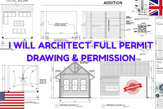 draw UK US planning permission and permit drawing
