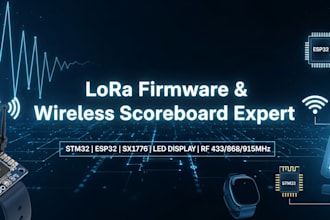 develop lora watch firmware and rf, led scoreboard controller lora with sx1276