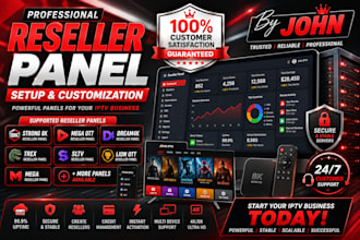 setup unlimited panel, reseller panel, strong 8k, lion, trex, mega ott, 4k, 8k
