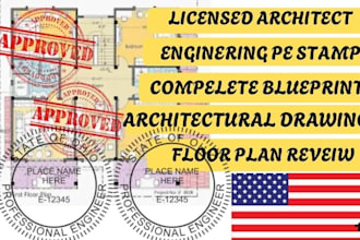 usa pe stamp, permit approval, architectural, structural and mep drawing in lowa