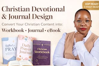 convert your christian content into a devotional, workbook or journal