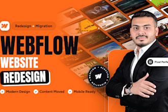 redesign or migrate your website to webflow, webflow expert