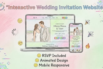 design and develop an interactive wedding invitation website