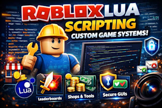 create advanced lua scripting and mechanics for roblox game as roblox scripter