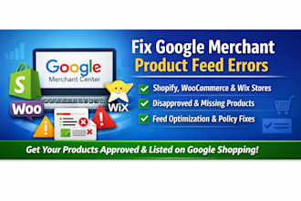 fix google merchant product feed errors for shopify woocommerce wix