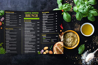 make a beautiful restaurant menu design, modern bar menu or digital menu