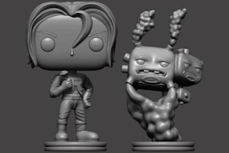 sculpt 3d pokémon toy,3d funko pop,3d mascots cute,3d manga figures, zbrush