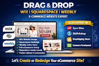 do create drag and drop wix squarespace weebly ecommerce website design redesign