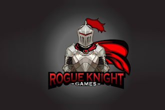 design super rogue knight games theme logo