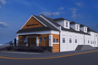 create realistic exterior 3d rendering for houses and buildings