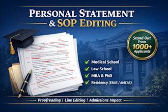 edit college personal statement, proofread statements of purpose, phd essay