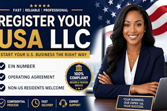 do US llc registration, ein for non US residents, and company formation