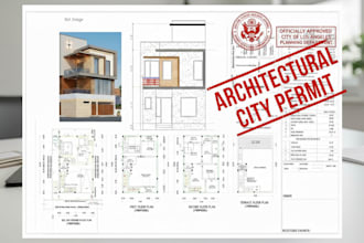 draw city permit architecture plan, blueprint, mep drawing with framing plan