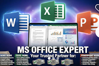 be your microsoft excel ,word, powerpoint expert