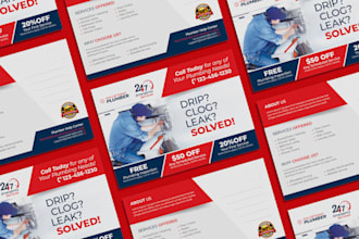 design a professional postcard for your business