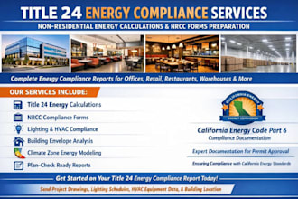 title 24 non residential energy calculations compliance report california permit