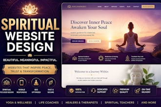 build spiritual website, life coaching, tarot, love, chakra healer website