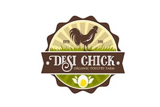 make aesthetics logo for an organic poultry farming company