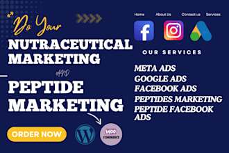 do your nutraceutical and peptide marketing, google ads, meta ads expert