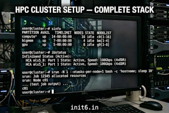 set up a linux hpc cluster with openhpc, slurm, and infiniband
