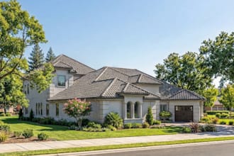 revitalize 3d cgi residential home exterior, real estate house, landscape render