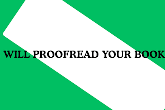 proofread your fiction and non fiction book