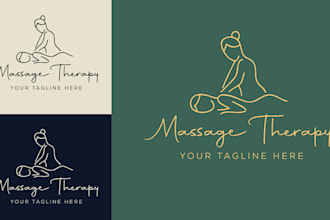 design modern unique spa logo wellness sport flyer yoga therapy website