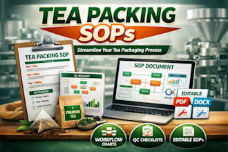 create tea packing sop and workflow