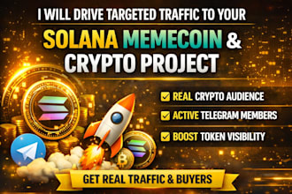 do crypto promotion to your solana memecoin and crypto project telegram promo