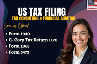 prepare US tax returns for individual business 1040 1065