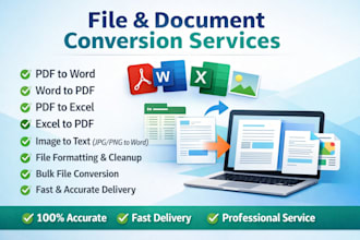 professional file and online work conversion