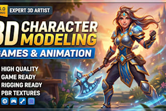 create stylized or realistic 3d characters for games and animation