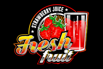 create wonderful and excellent strawberry logo design