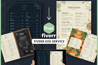 design modern price list, menu card or rate card for your business
